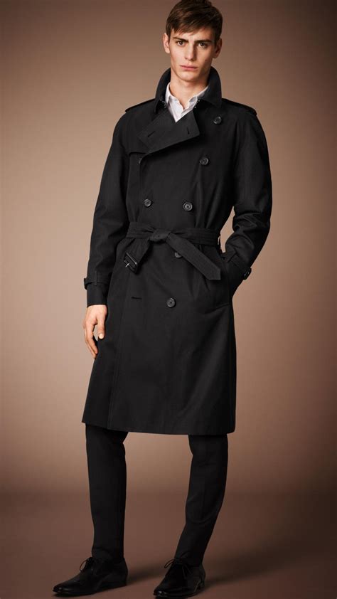 burberry black trench coat men's|men's burberry trench coat classic.